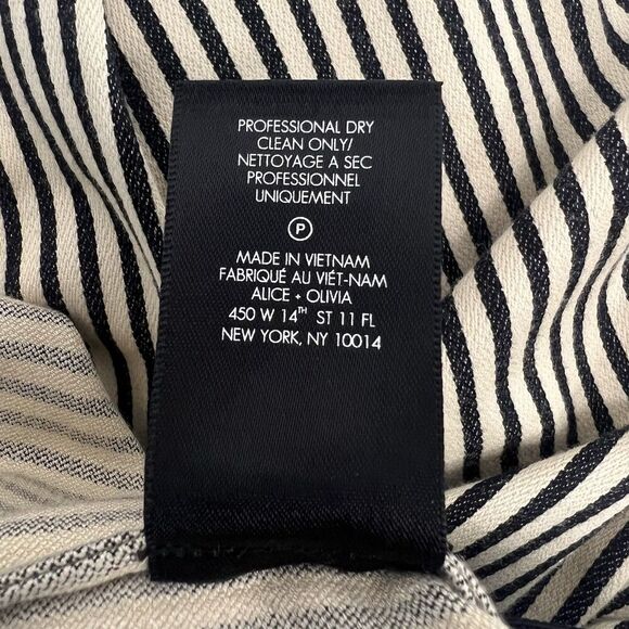 Alice + Olivia Jinny Striped High-Low Flared Pants Bell Bottom High Rise Size 0 - Picture 8 of 11